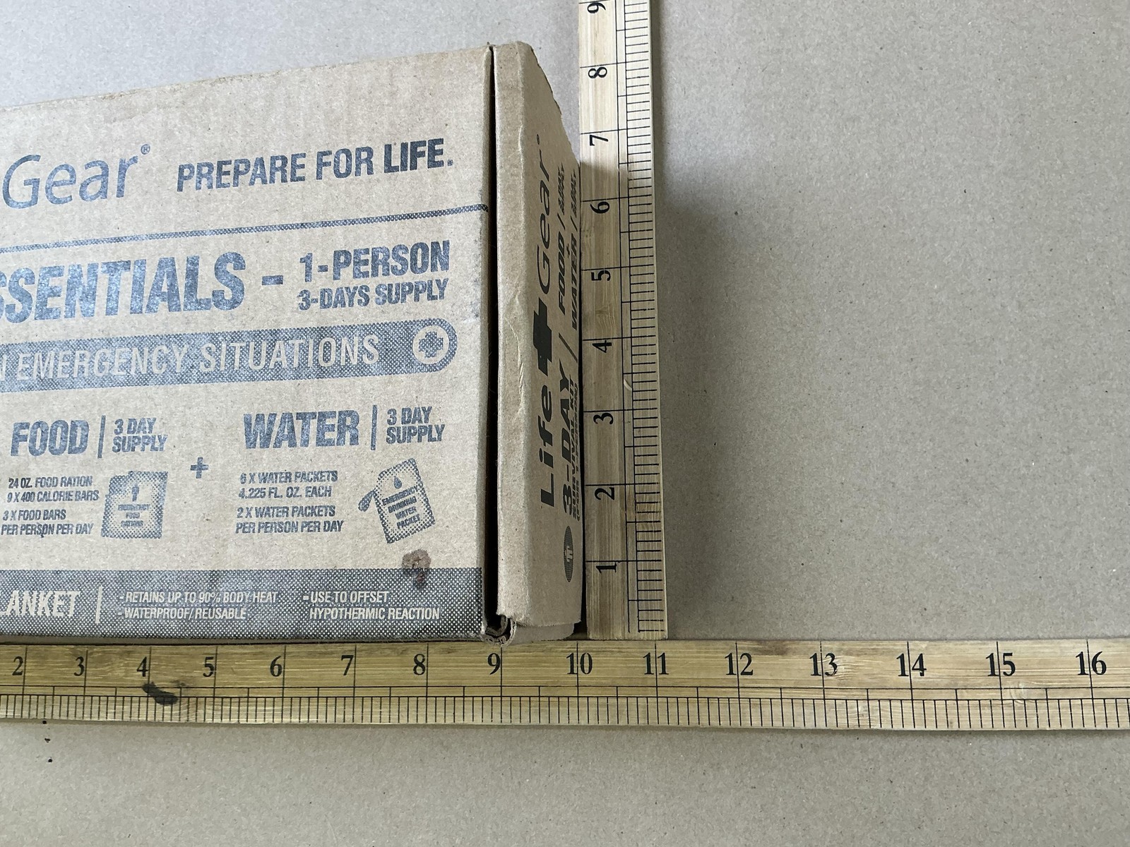 Life+Gear Life Essentials 3-Day Survival Kit 1 Person Food Water