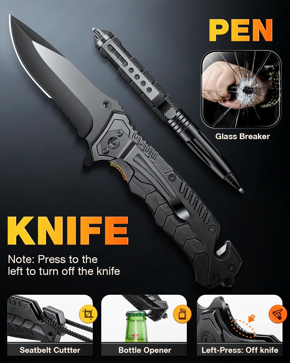 Gifts for Men-Christmas | 21-in-1 Survival Gear & Camping Accessories | Fishi…