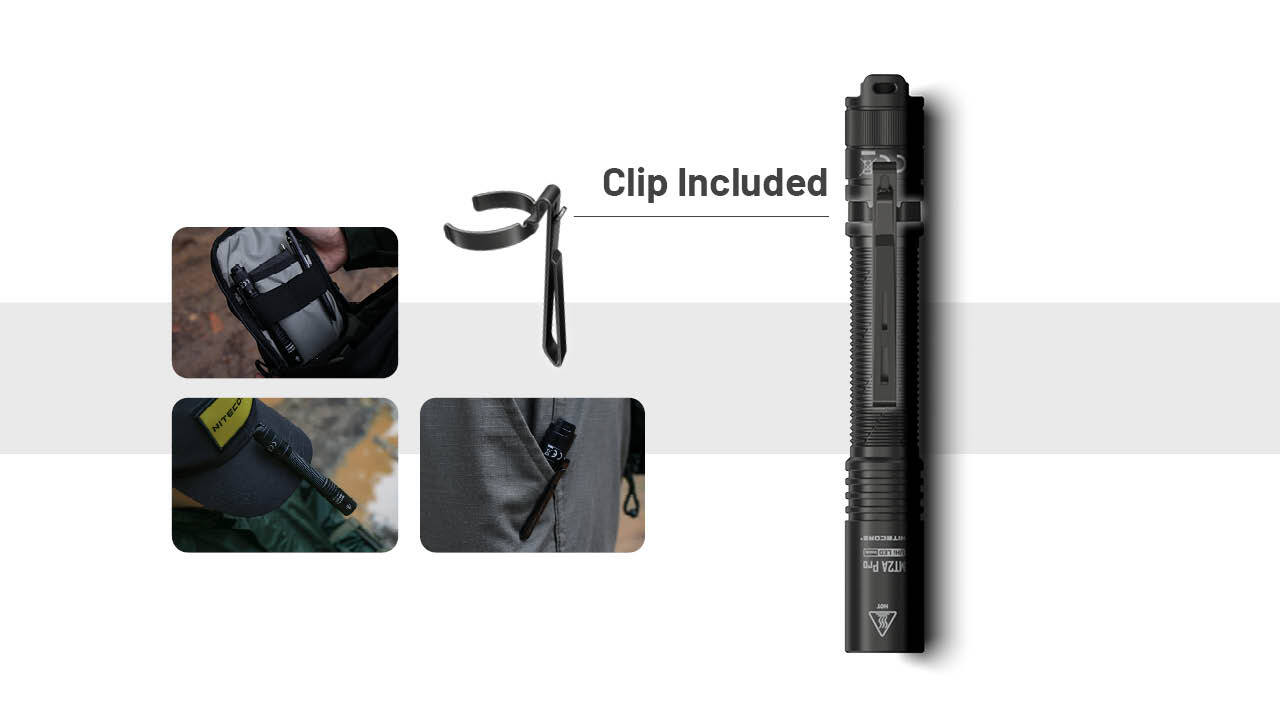 Nitecore MT2A Pro 1000 Lumen Rechargeable EDC Flashlight, Use 2x AA