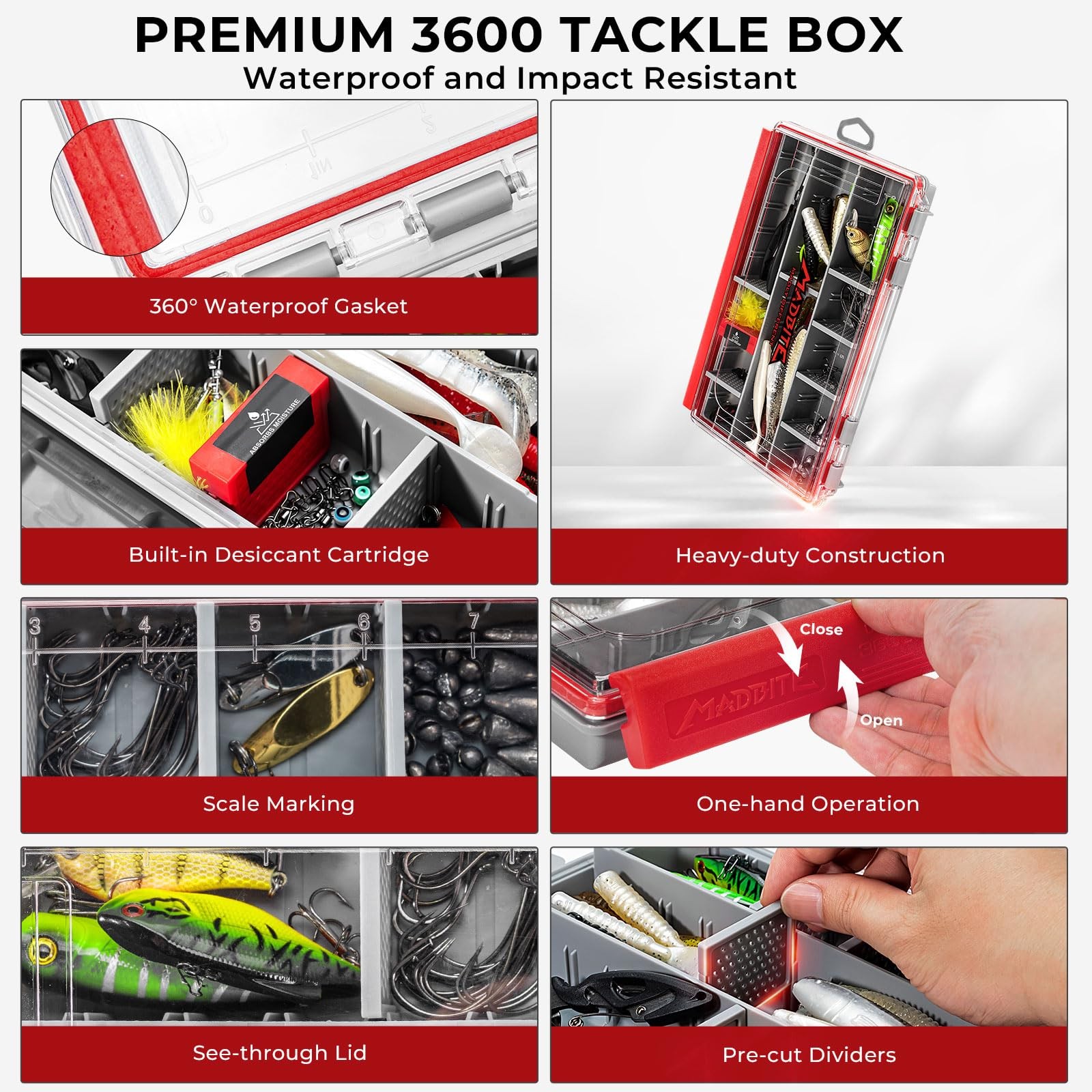 MadBite by KastKing 143pcs Freshwater Fishing Lure Kit, Includes Crankbaits,…