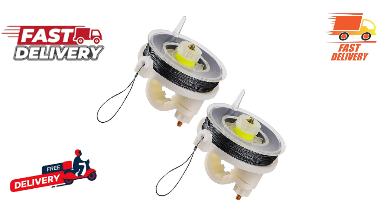 2 Pcs Trip Wire on Reusable Reel(85ft)12Gauge Camping Security Trip Alarm