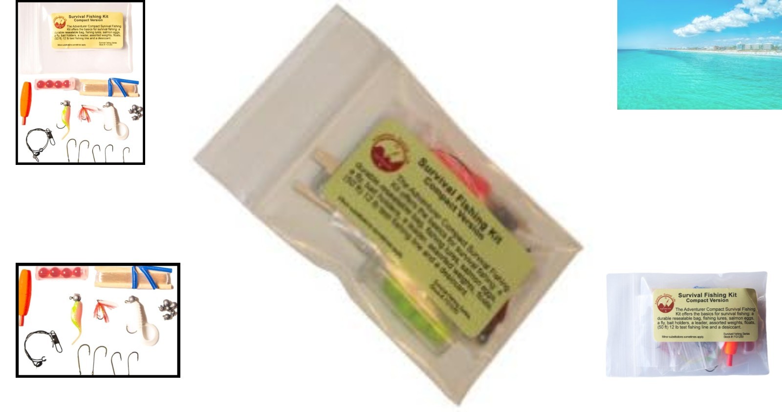 Lightweight Survival Fishing Kit in Moisture-Proof Bag for Adventurers