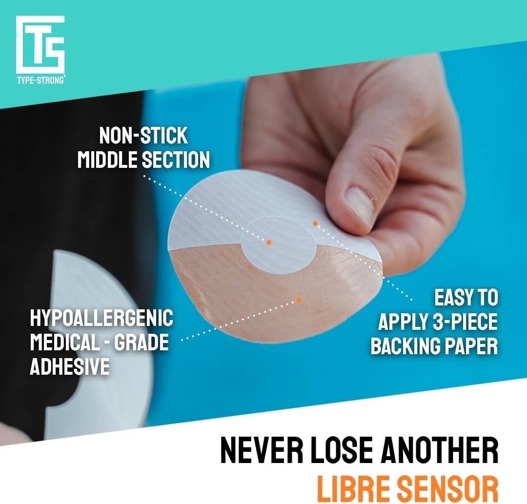 20 Pack Tan Freestyle Libre 3 Adhesive Patches. Waterproof Libre 3 Sensor Cov…