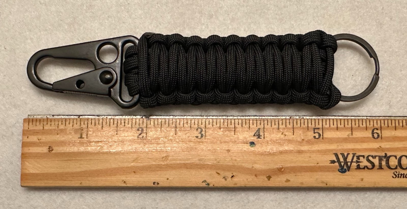 HK STYLE TACTICAL BLACK 550 PARACORD SURVIVAL KEYCHAIN CAMPING HUNTING FISHING