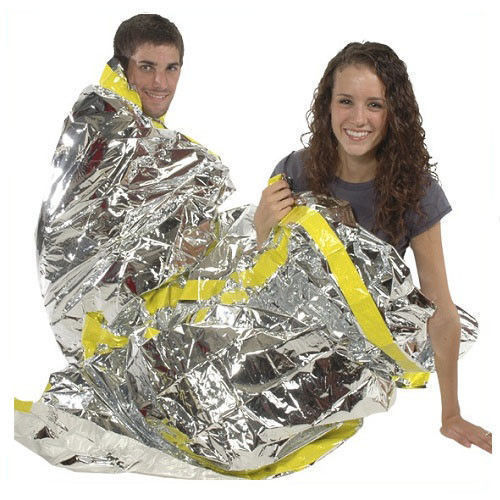 2 PACK OF CAMPING EMERGENCY SLEEPING BAG 36″ X 84″- WATERPROOF MYLAR EMERGENCY