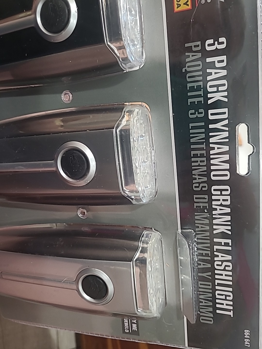 Husky 3 Pack Dynamo Crank Flashlight Survival Gear Prepare Storm NO batteries