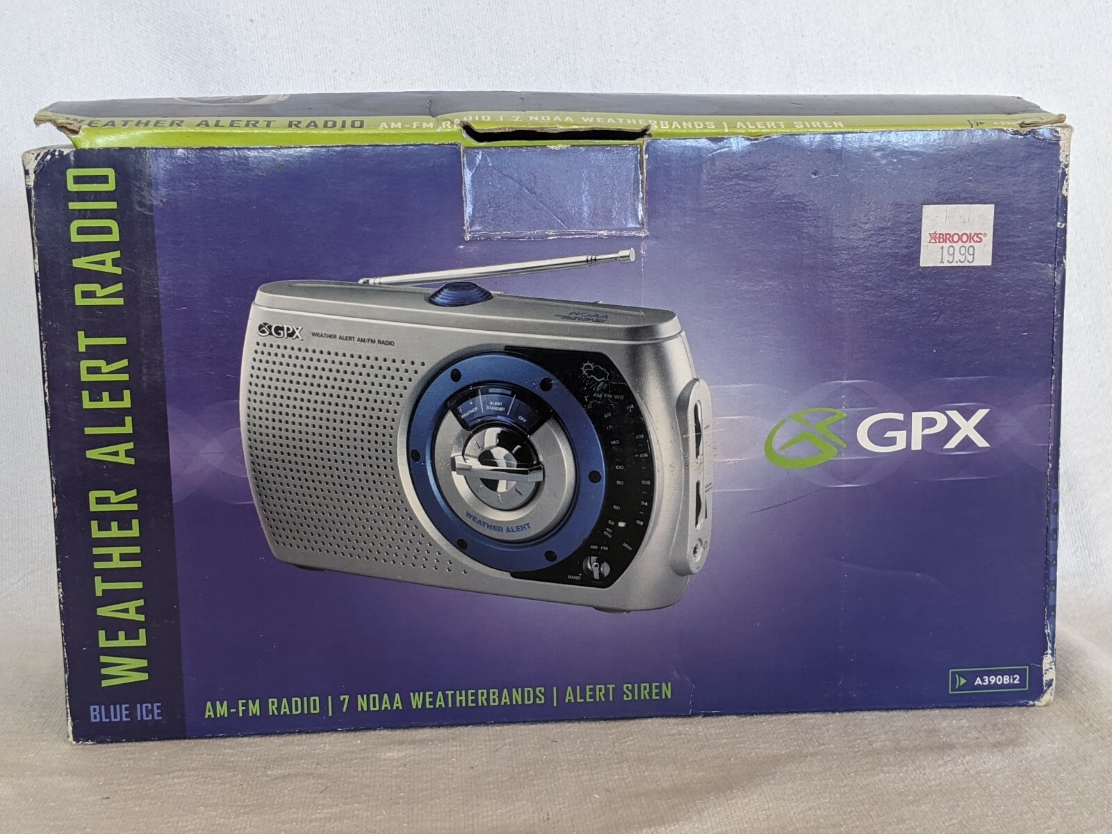 GPX A390 Weather Alert Radio! NOAA STORM ALERTS! Siren, Flashing Light! AM/FM