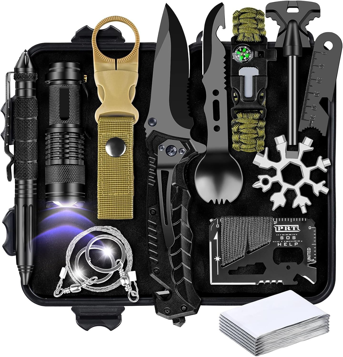 “Kit De Supervivencia 16 En 1, Equipo Y Equipo De Supervivencia Potente NUEVO US