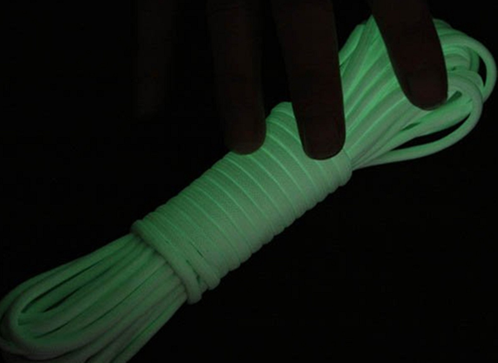 Paracord Parachute Cord, Portable Survival 9 Strand 550 Luminous 25ft, Blue