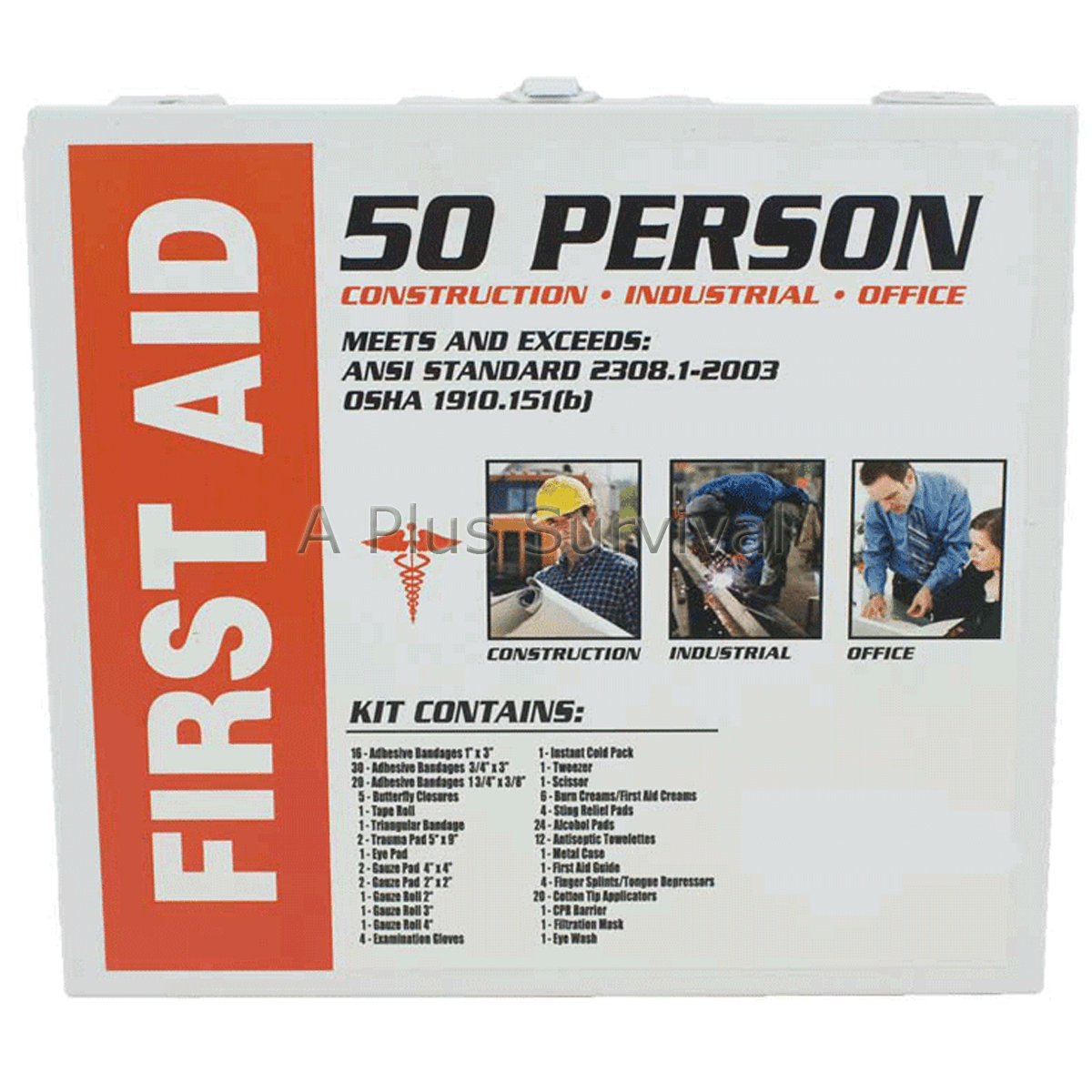 50 Person First Aid Cabinet OSHA Approved Camping Survival Emergency Disaster