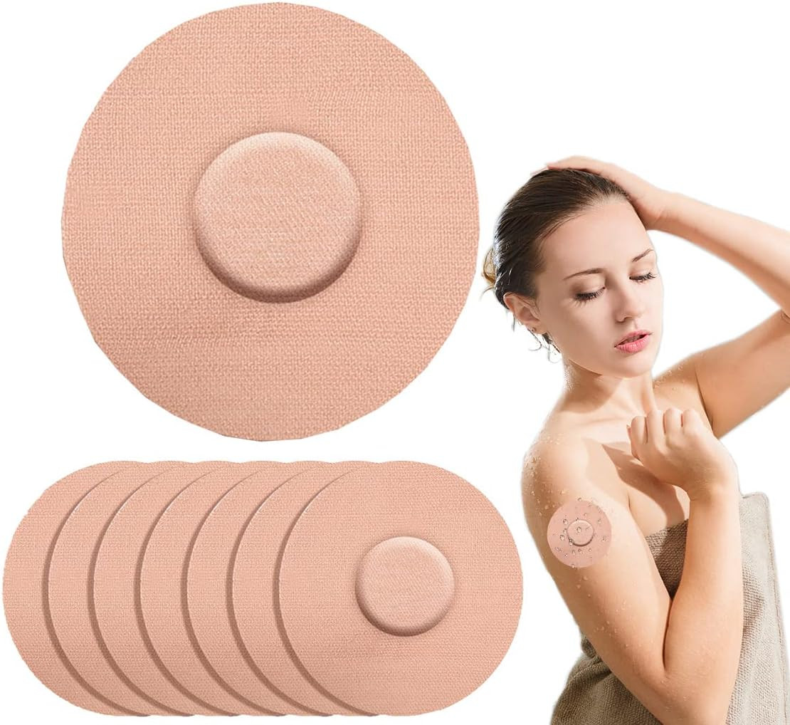60 Pack Freestyle Adhesive Patches,Waterproof & Sweatproof CGM Sensor Cover for