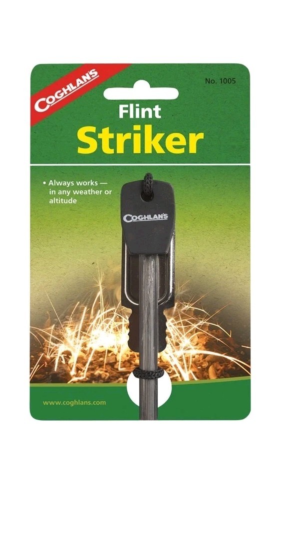 Coghlan’s Flint Striker Ferro Cerrium Fire Starter Rod w/ Steel Camping Survival