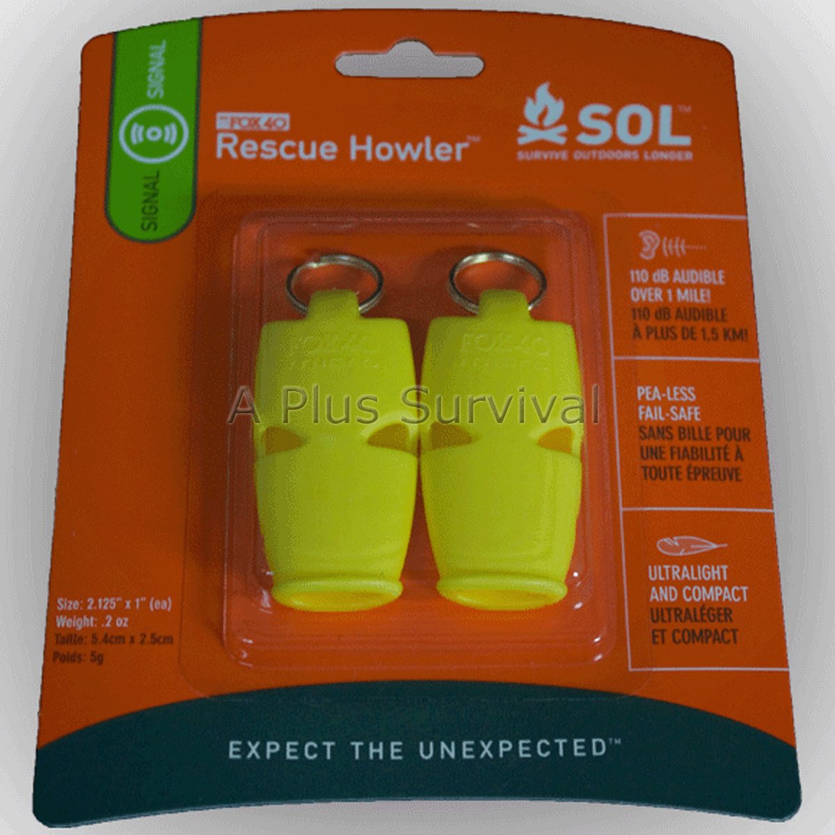 Rescue Howler Whistle 2 Pack – Ultra Light Coast Guard