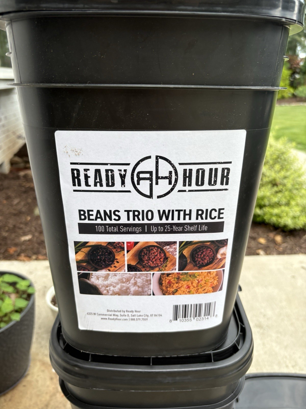 Beans & Rice Trio Large Bucket Bulk 100 Servings 30 Year Emergency Food Storage