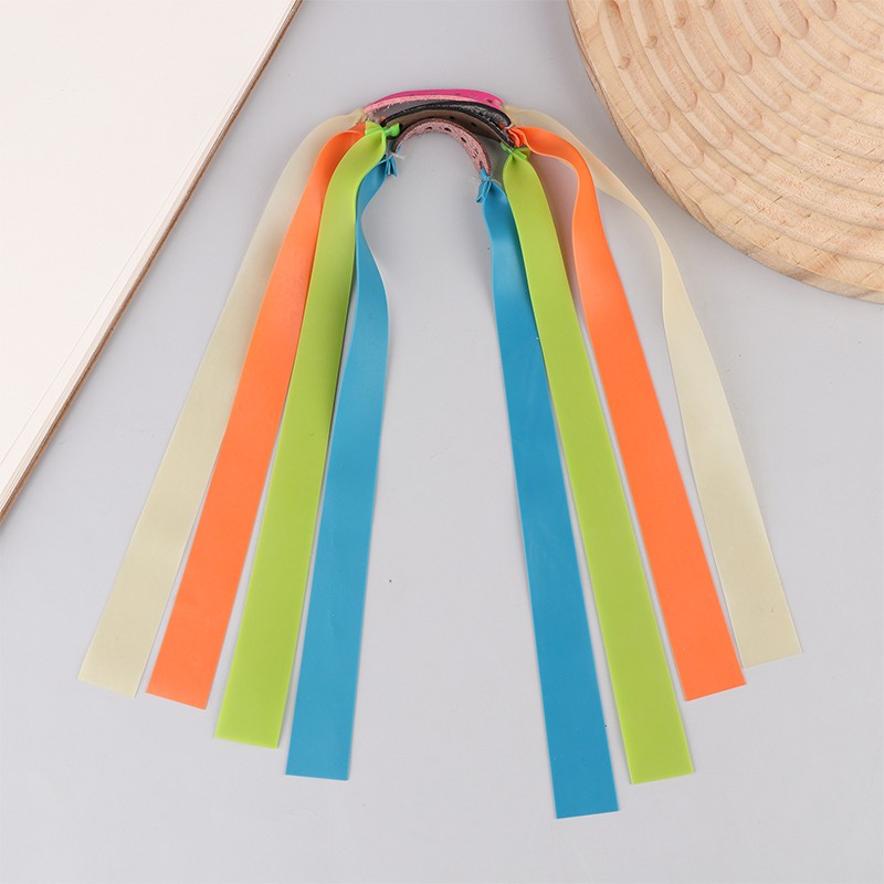 5Pcs 0.5/0.65/0.8/1.0MM Catapult Slingshot Hunting Powerful Flat Rubber Bands