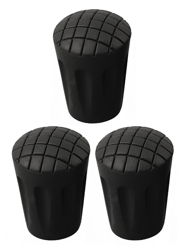 Trekking Pole Tips Replacement Long Lasting Rubber Feet (3pcs) for Hiking Poles