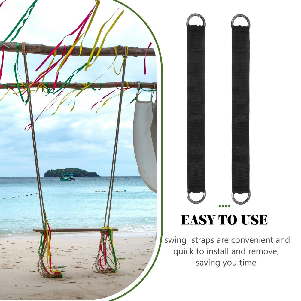 2 Pcs Straps with D Rings Swing Hanger from Tree Hammock Hanging for Indoor