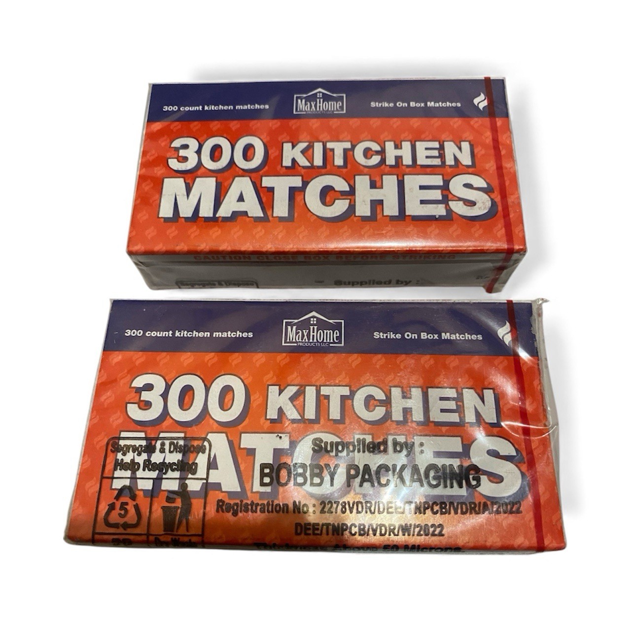Max Home Kitchen MatchesStrike on box 600 2 Boxes 300 Each