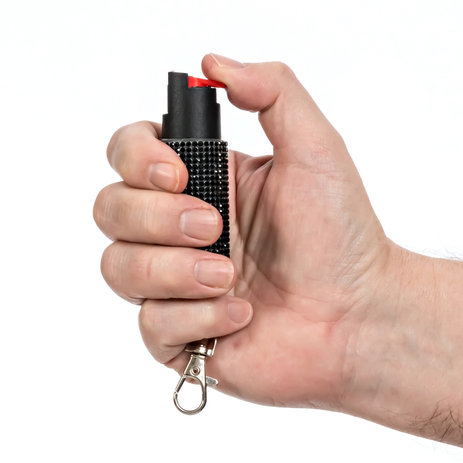 2 Pack Burn Pepper Spray 1/2oz Self Defense in Fashionable Keychain Case Black