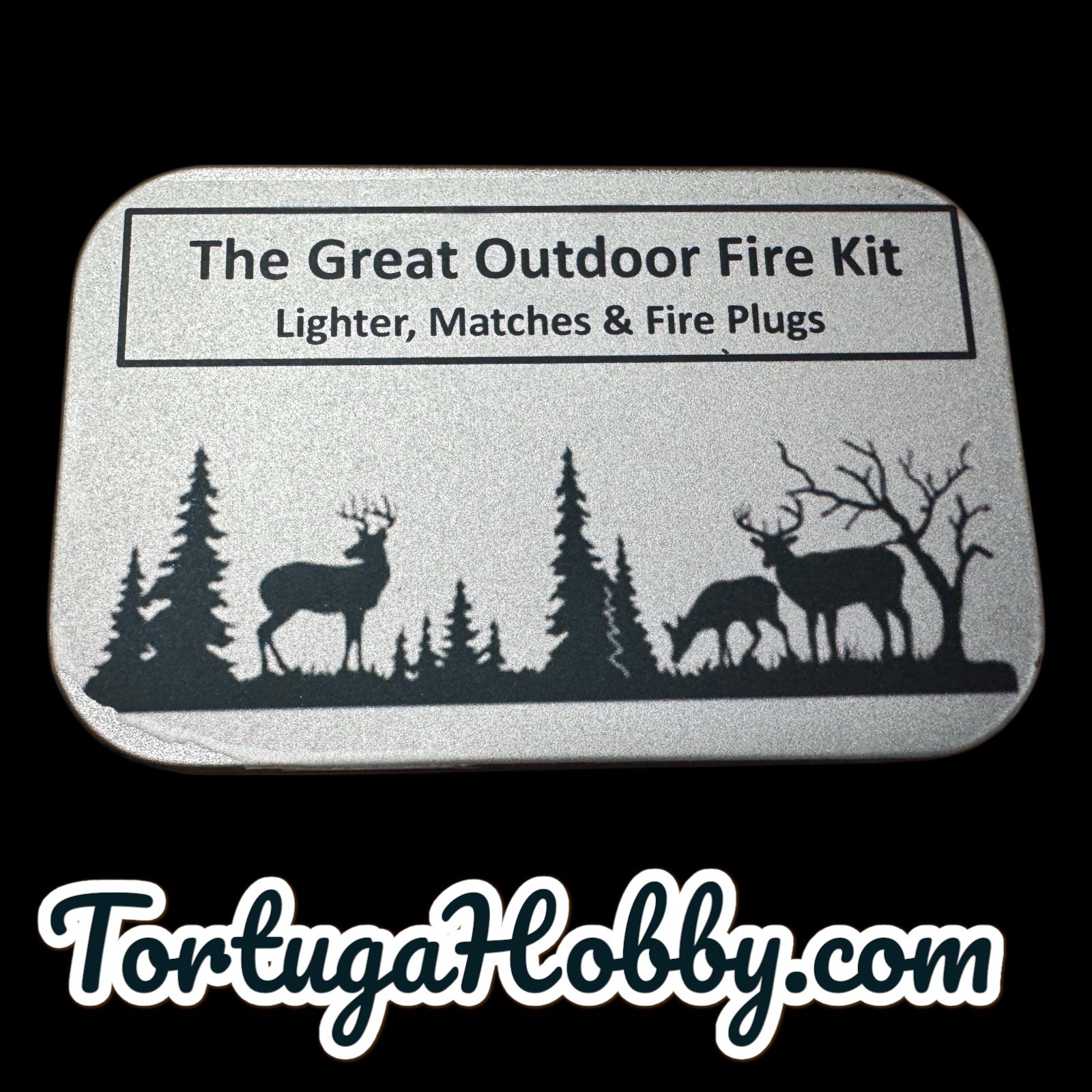 Fire Starting Kit – Includes Fire Plugs, Tin, Matches And USB Windless Lighter.
