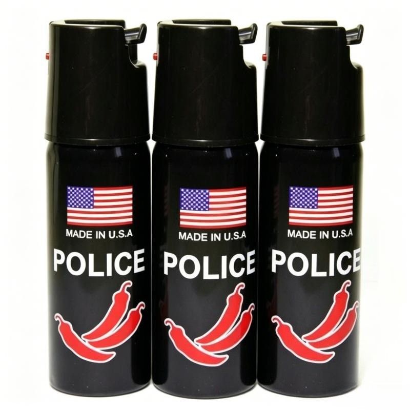 1/2/3 Bottles Pepper Spray 60ml Black Self-Defense With Safety Portable Durable
