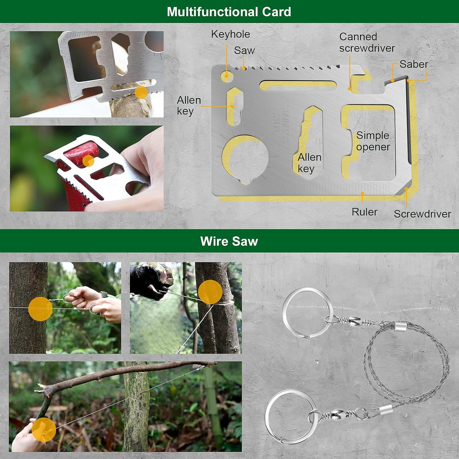 Gifts for Men Dad Husband Boyfriend 30 in 1 Survival Gear and Equipment