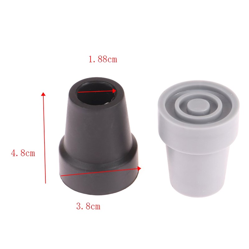 Walking Stick Cane Crutch Pad Rubber Heavy Duty Metal Ferrules End Bottom New