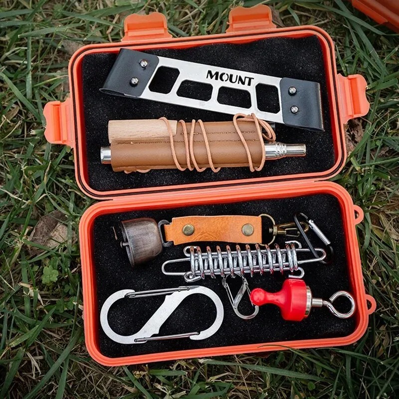 1pc EDC Waterproof Survival Storage Box Outdoor Camping Shockproof Case – NEW