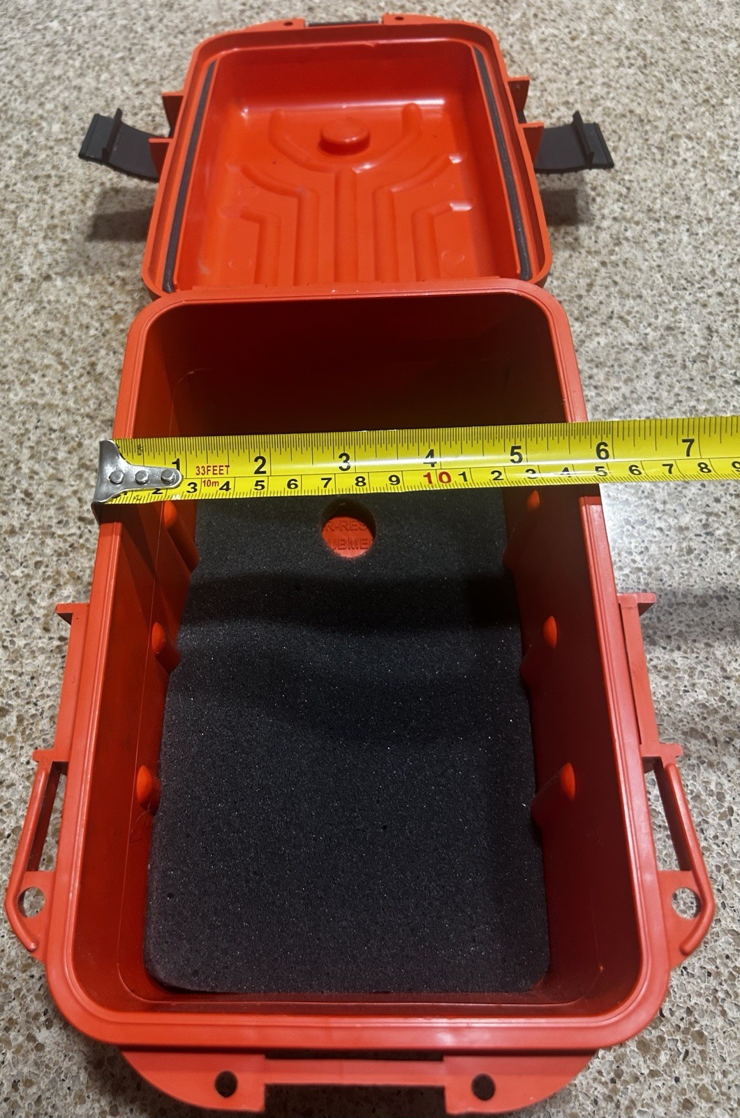 Survivor Dry Box Orange with O-Ring Seal Built in Compass Travel Camping Fishing