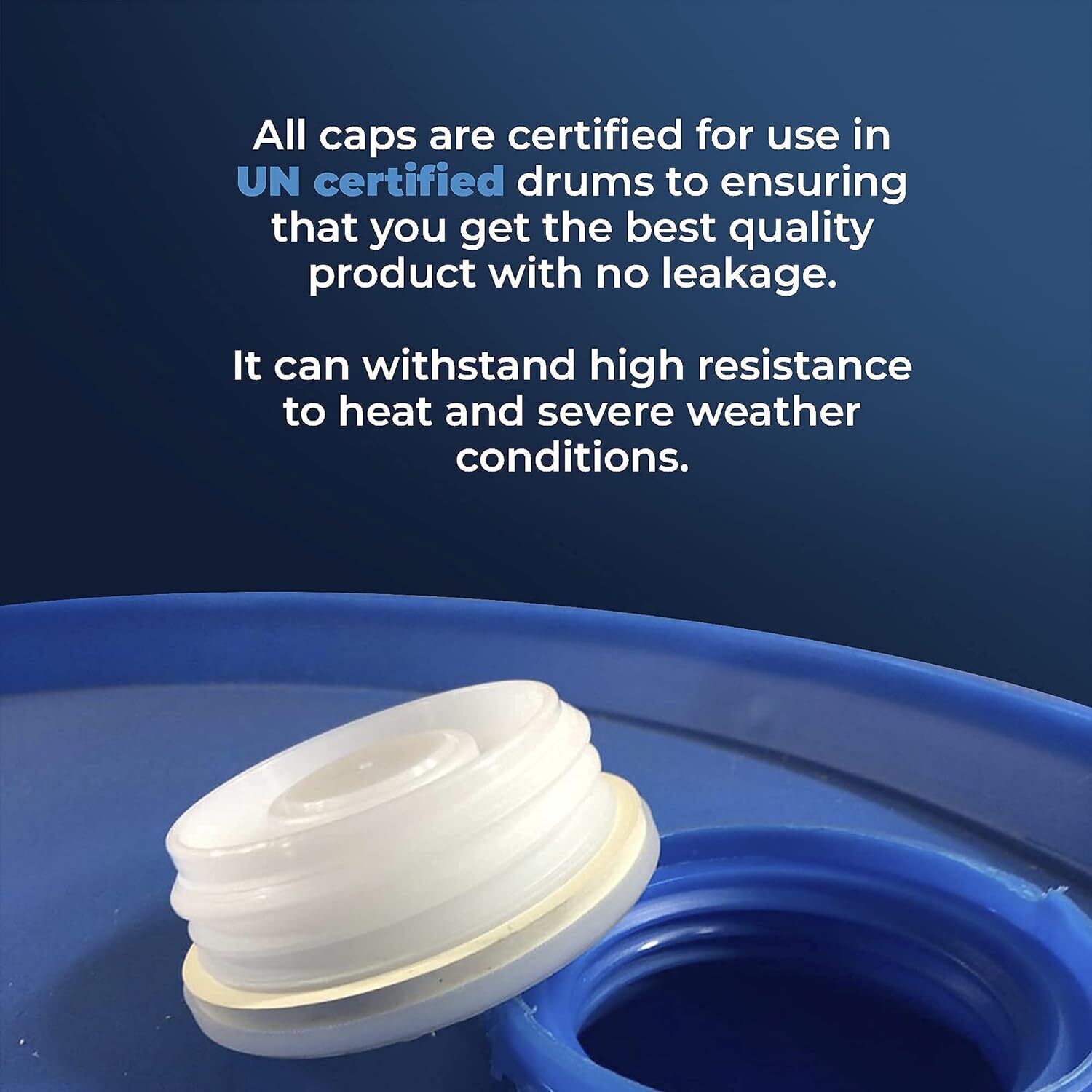 2 Pack Bung Caps Off White Compatible With 15G 30G 55G Drums Made In Usa