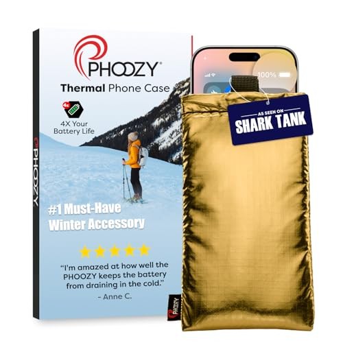 Apollo Thermal Phone Case | Insulated Phone Pouch Extends Battery Large Gold