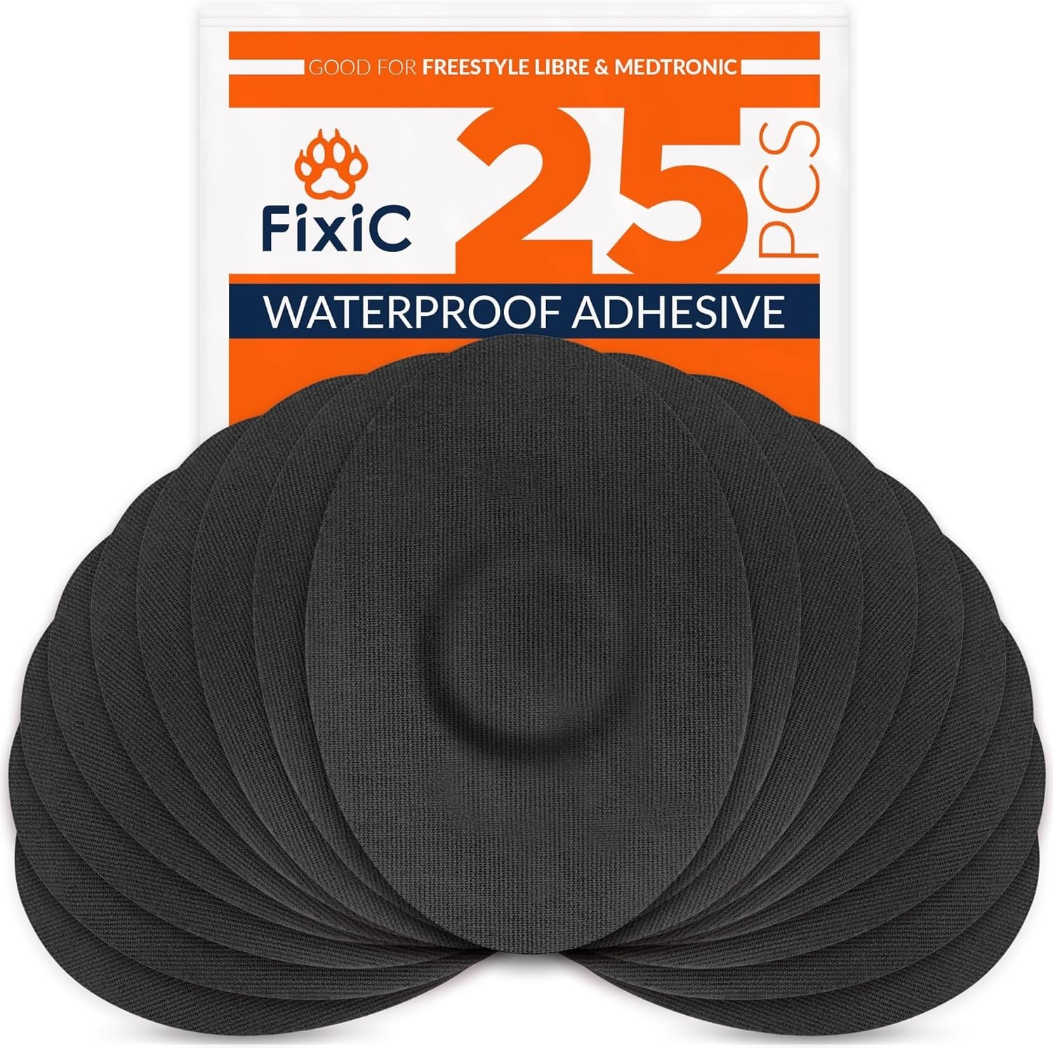 25 Pre-Cut Waterproof Adhesive Patches – Optimal Fixation for Libre Sensors
