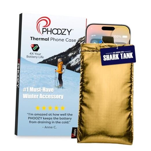 Apollo Thermal Phone Case | Insulated Phone Pouch Extends Battery Large Gold