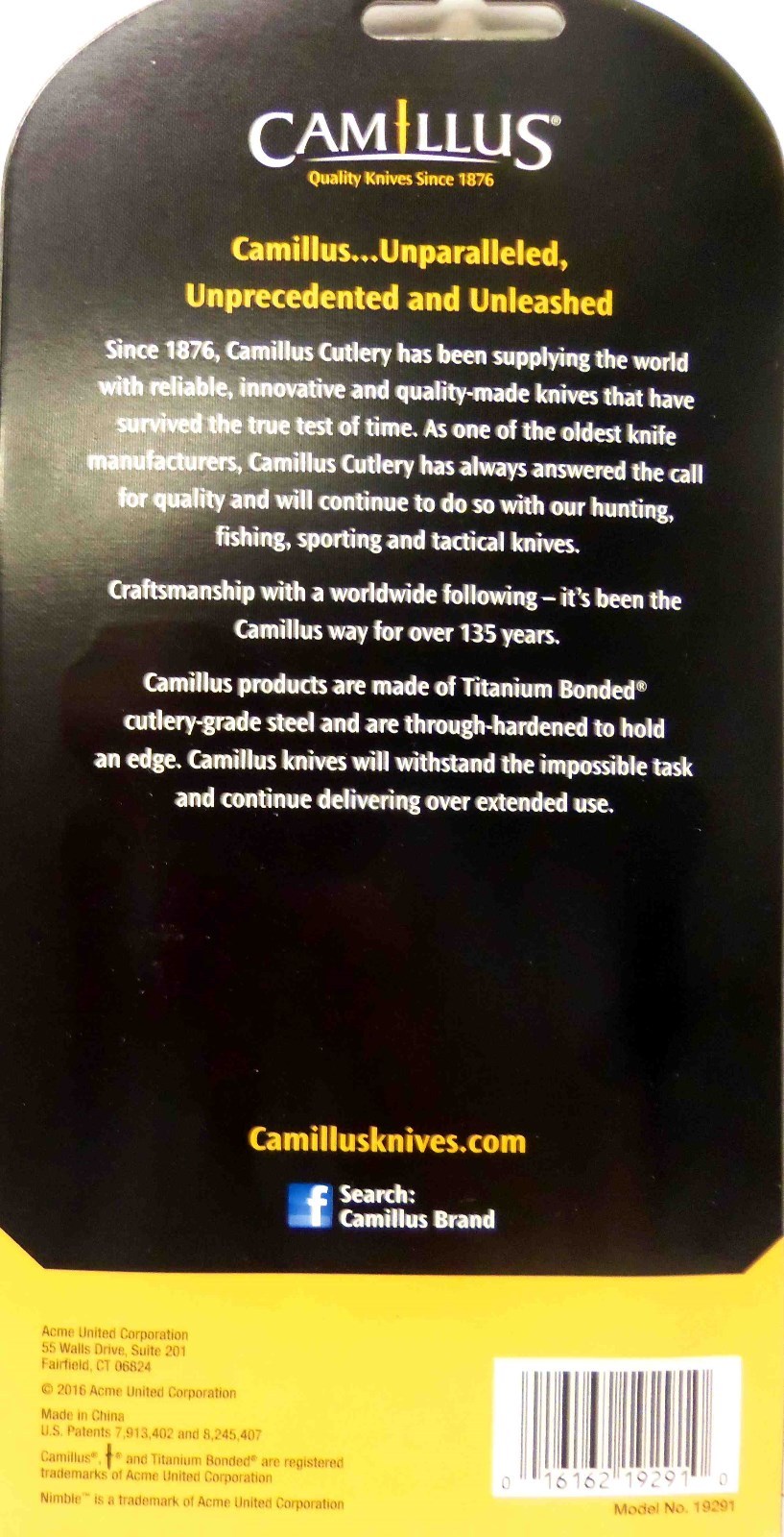Camillus Nimble Survival Knife Set Keychain Whistle Compass Firestarter Paracord