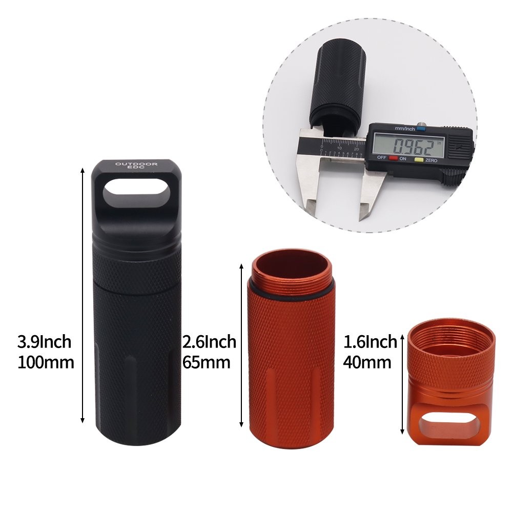 HRX Package Outdoor Waterproof EDC 2 Count (Pack of 1), Black and Orange