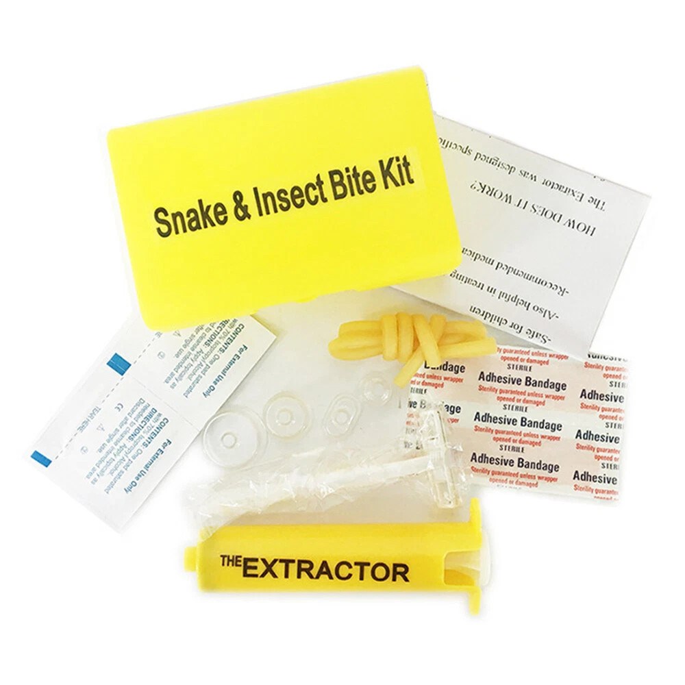 Premium Snake Bite First Aid Kit Venom Extractor Suction Pump For Hiking&Camping