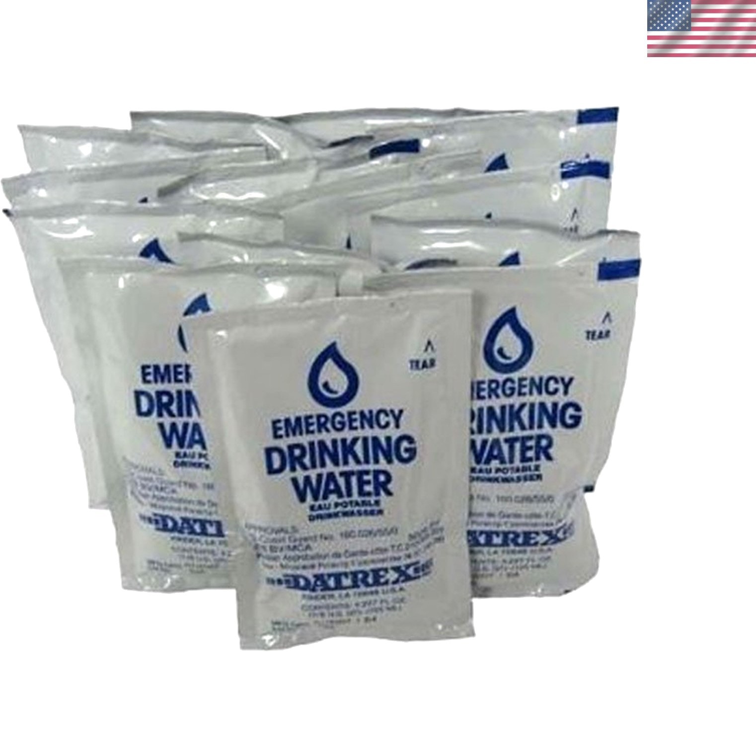 Prepare for Emergencies with Datrex Purified Water Packets – 18 Pouches Included