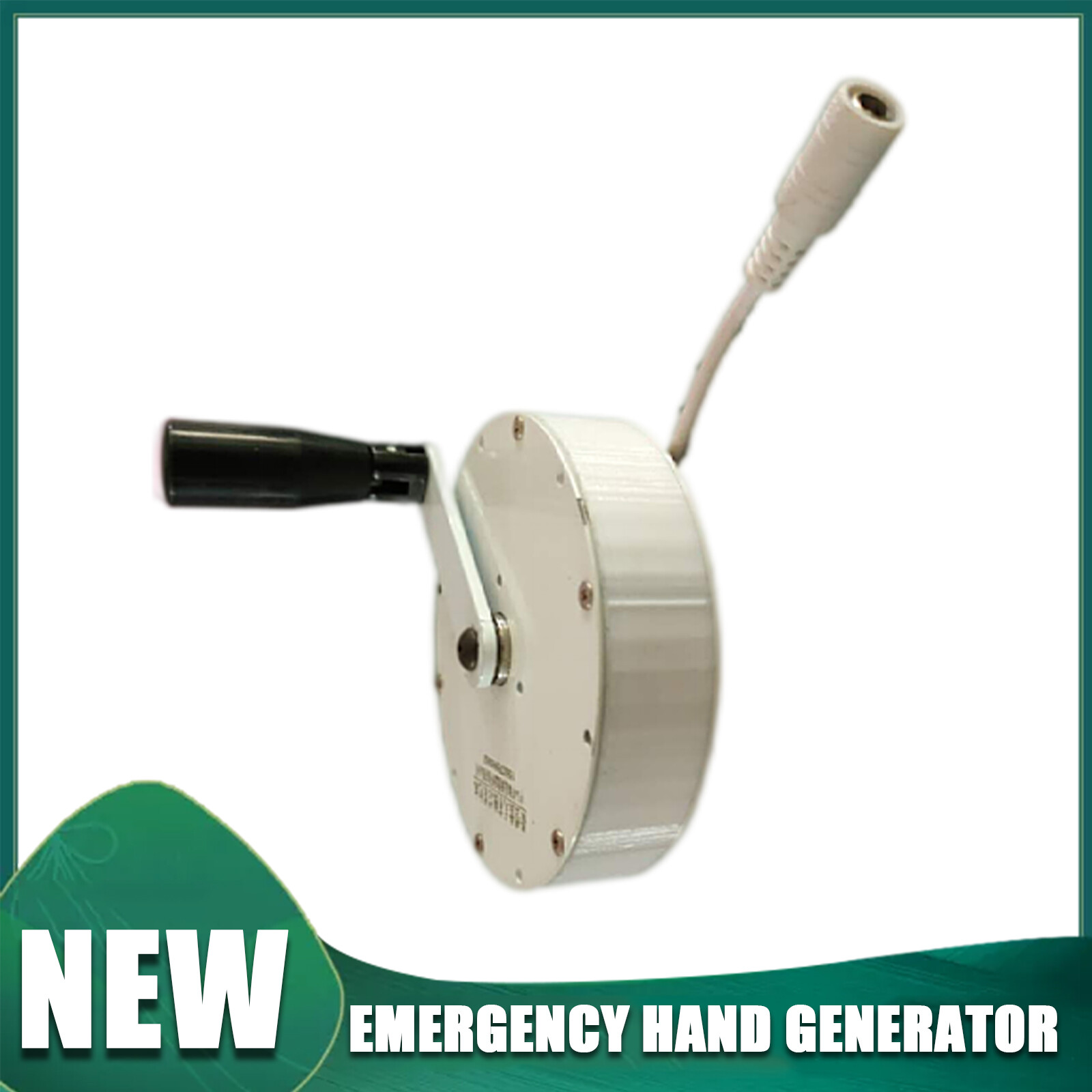 80W Portable Micro DC HAND CRANK GENERATOR OUTDOOR EMERGENCY CHARGING LIGHTING