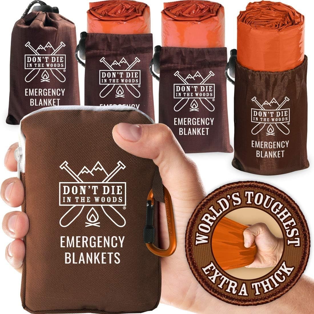 Ultimate 4-Pack Thermal Mylar Emergency Blankets – Waterproof & Ultralight