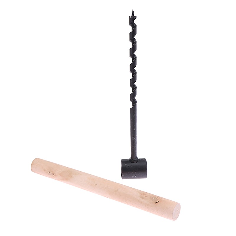 Outdoor Hand Drill Carbon Steel Manual Auger Drill Self-Tapping Wood Punch Tool