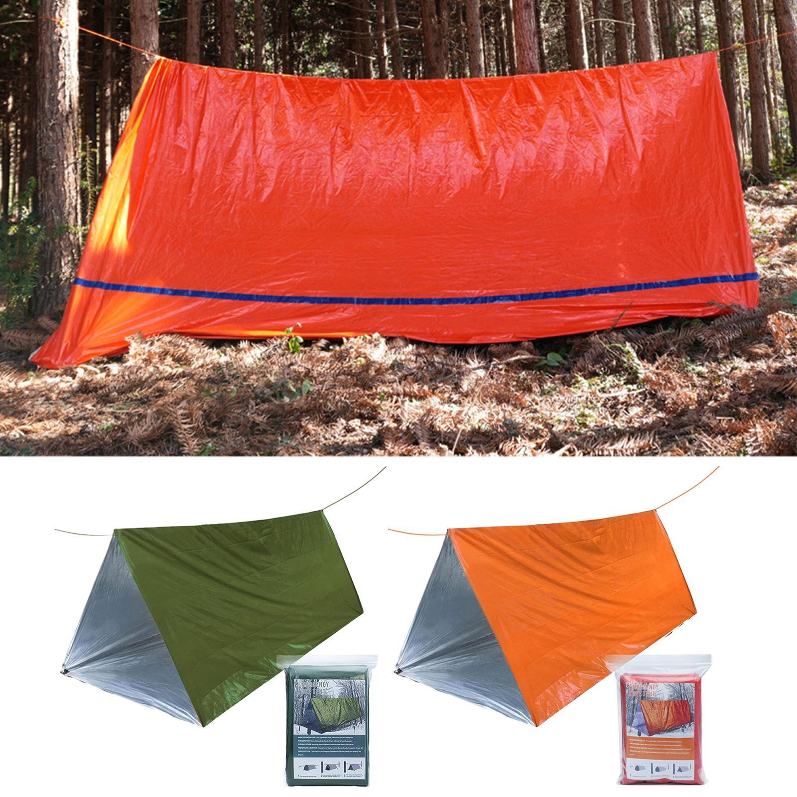 Emergency Tent Blanket Sleeping Bag Survival Reflective Shelter Outdoor Camping