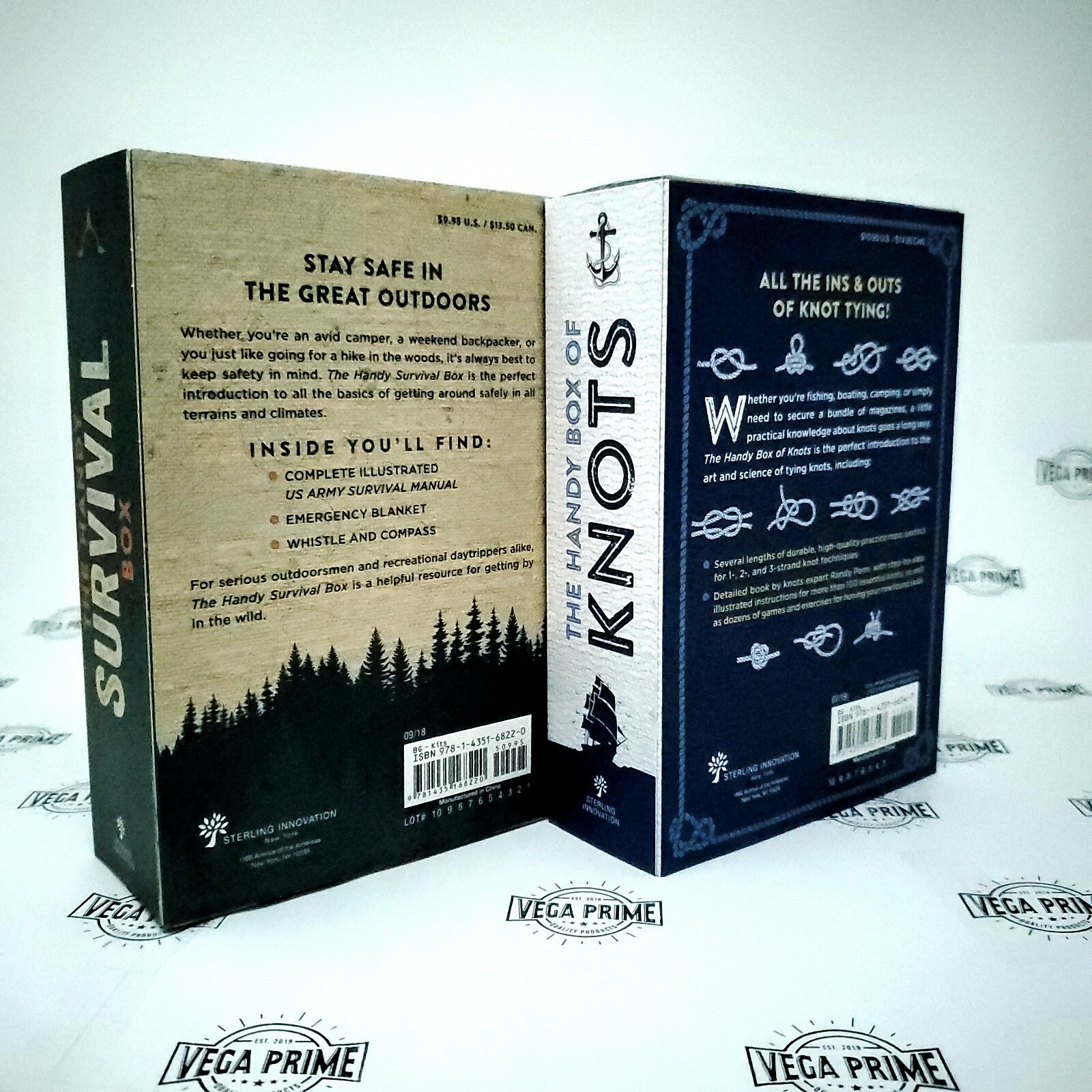 Handy Survival Box and Box of Knots Kit Ropes & Book – BRAND NEW SEALED