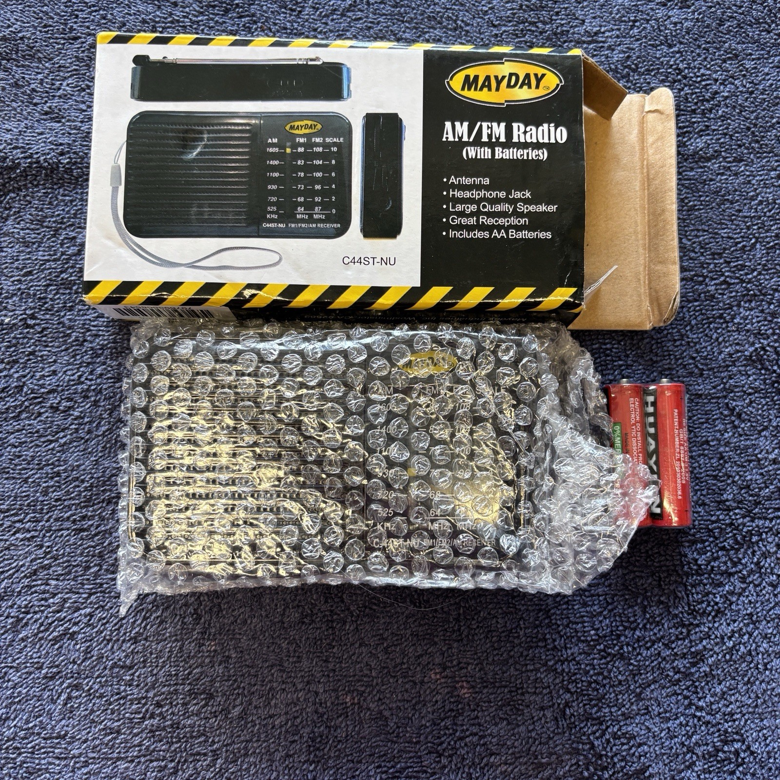 Mayday AM/FM Radio With Batteries Earthquake Kit Item
