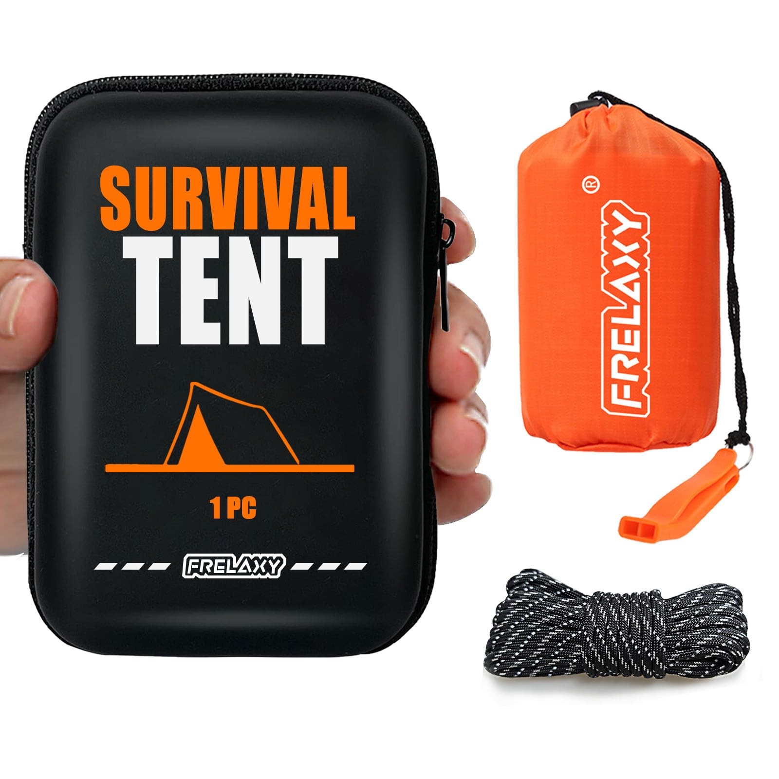 Extra-Thick Emergency Tent, Compact Survival Tent with Whistle, Upgraded Para…