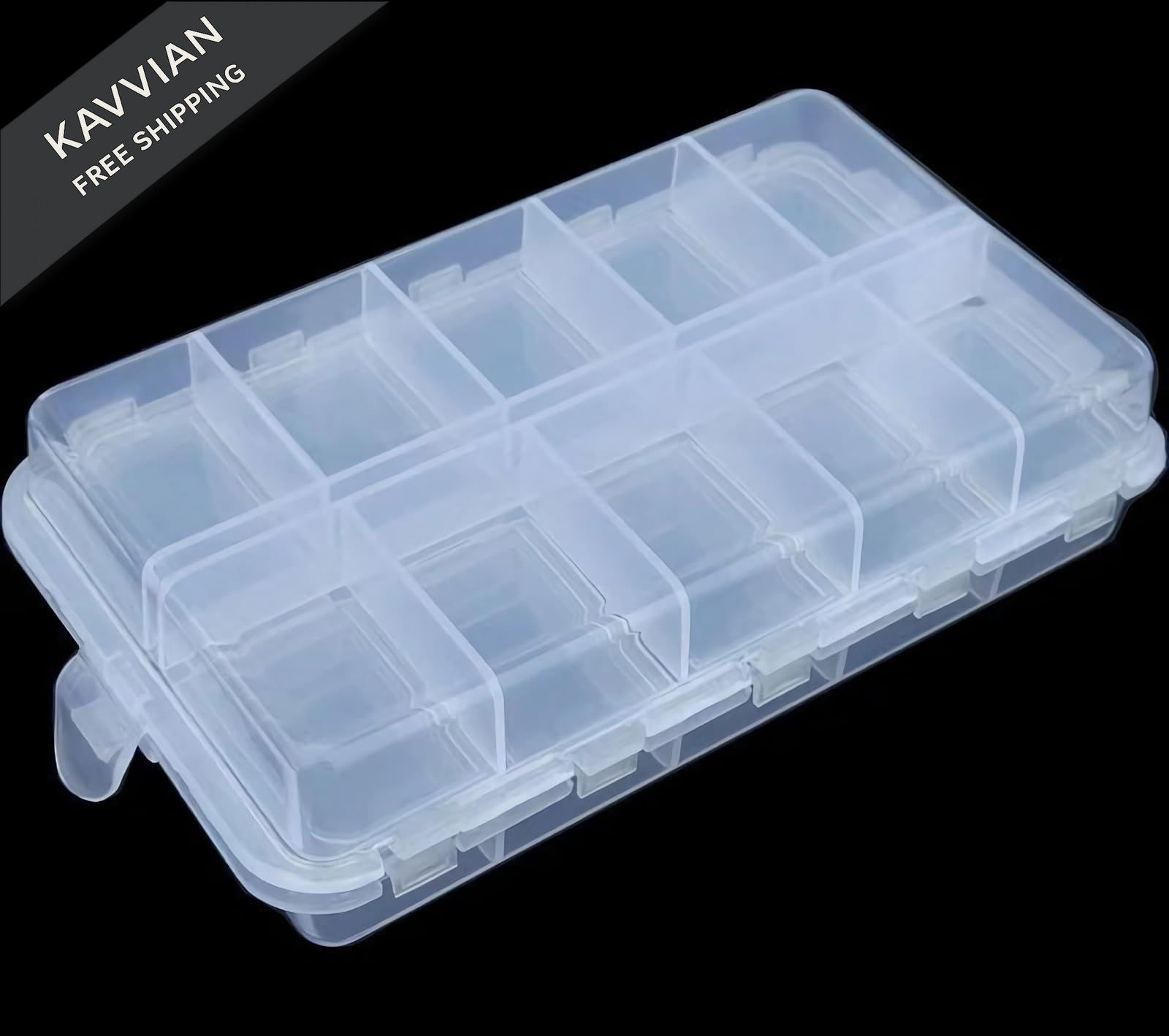 Tgpiao 1pc Folding Fishing Tackle Box, 20 Compartments Hooks Storage…