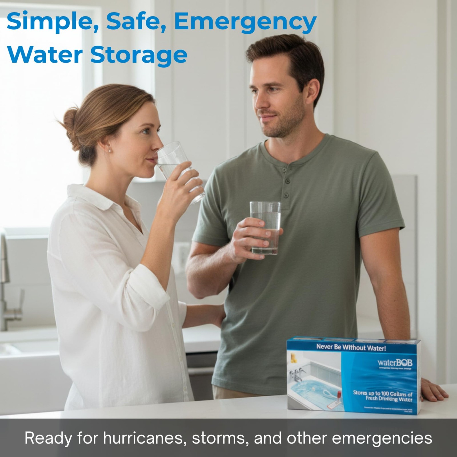 waterBOB Bathtub Emergency Water Storage Bladder Up To 100 Gallon Capacity – …