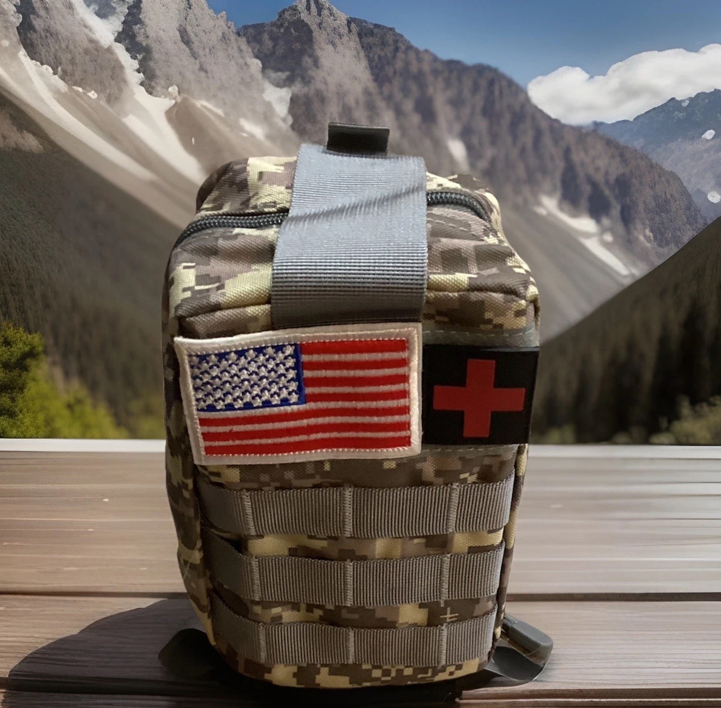 Dispatch Camo 34-Piece Survival Gear Set with First Aid & Fishing Kit