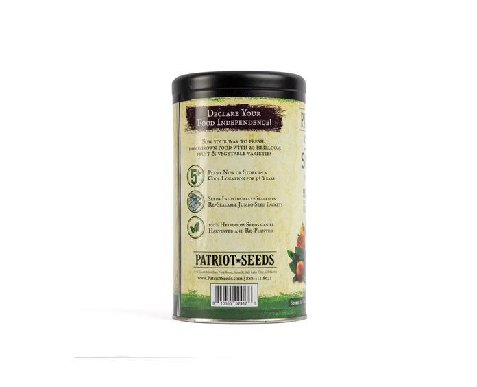 Patriot Seeds Survival Seed Vault Kit – Non-GMO – 100% Heirloom – No Hybrids USA