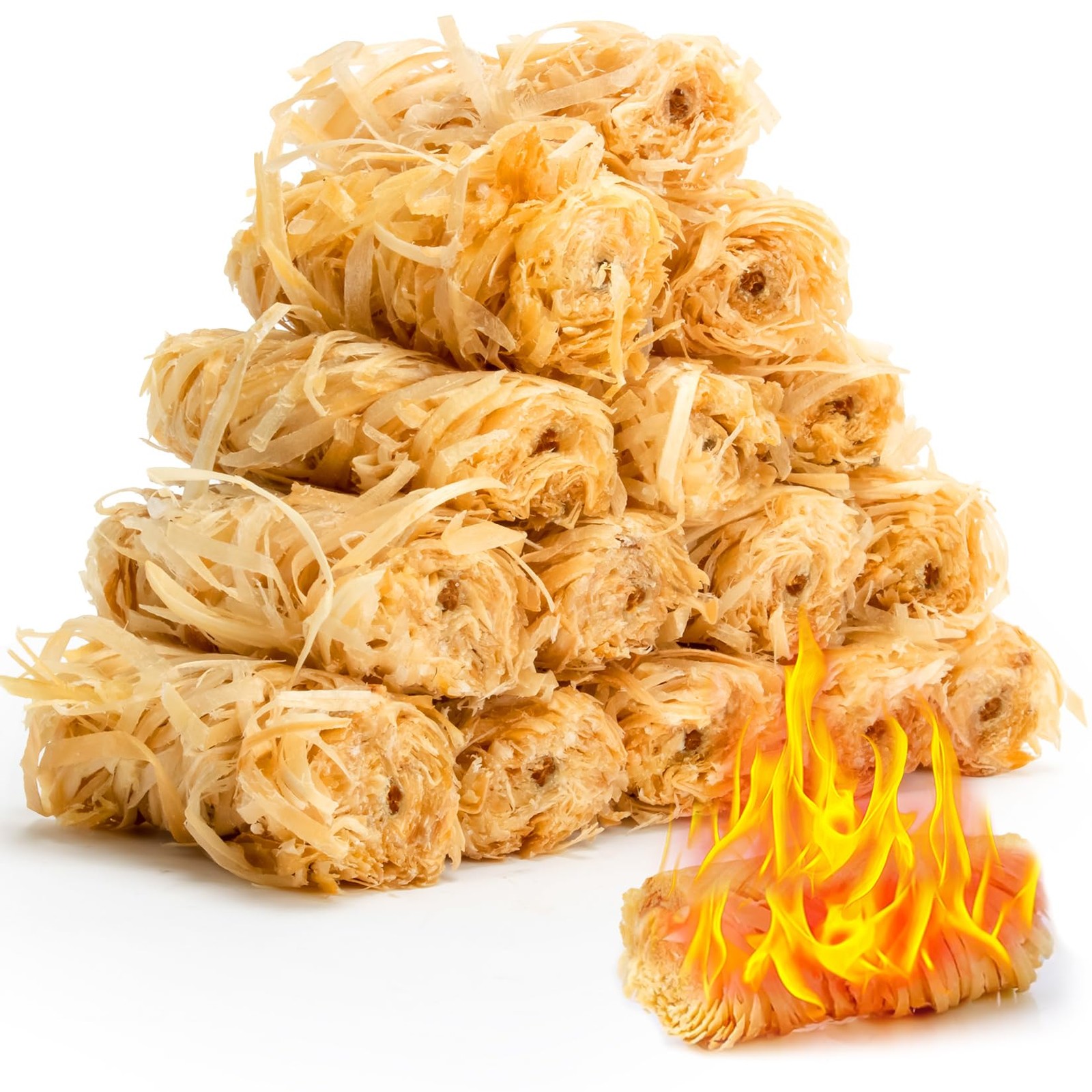 MAQIHAN 15PCS Quick Ignite Fire Starter – Rolls for BBQ