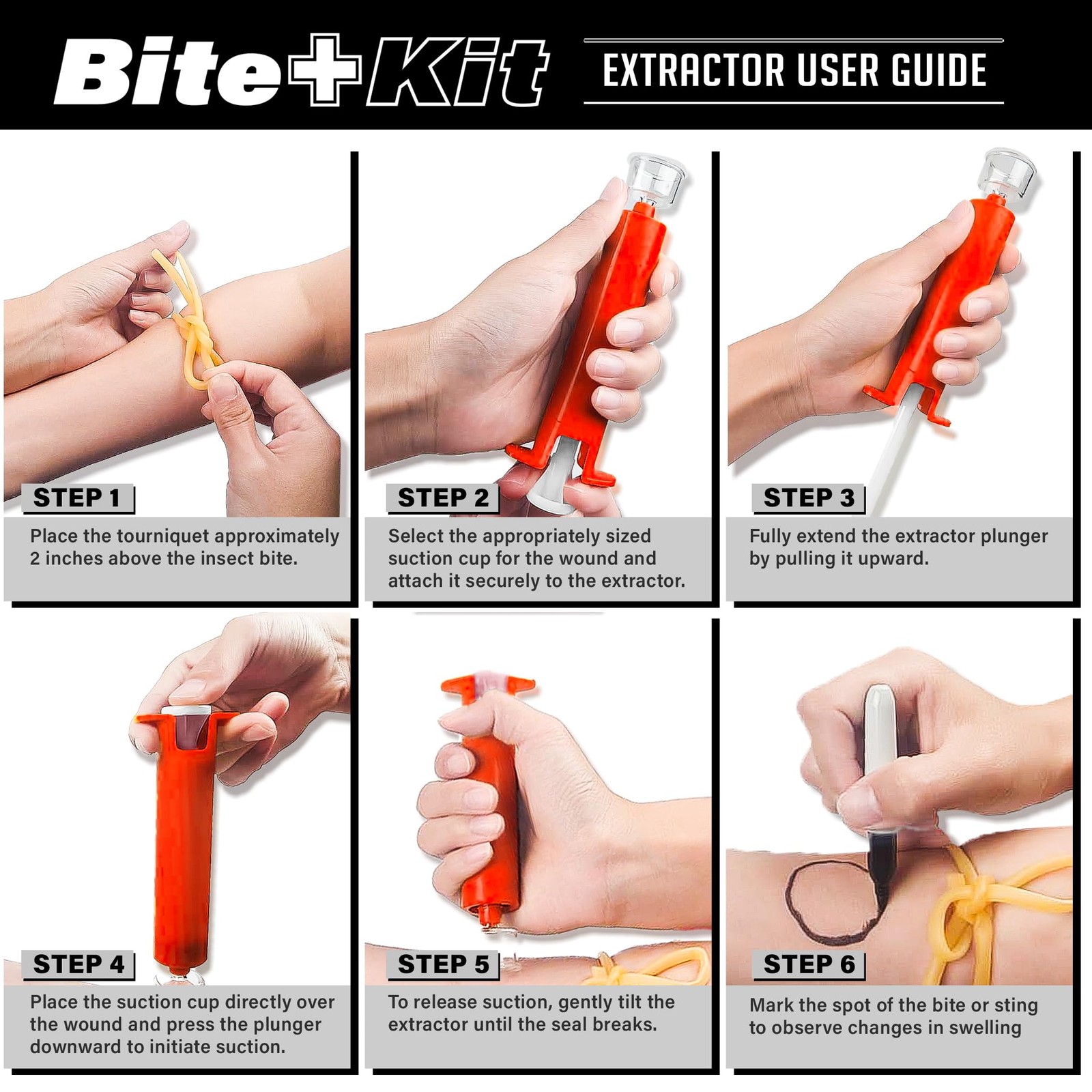 Everlit Bee Sting Snake Bite Kit Venom Extracto Pump Essential First Aid
